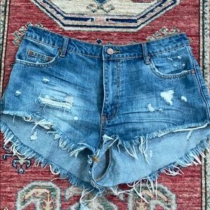 NWOT mustard seed jean shorts